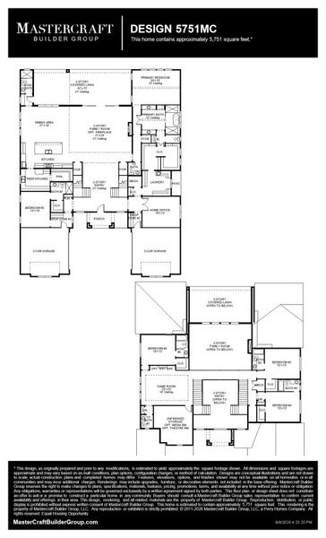 2D floor plan layout for the 5751MC by MasterCraft Builder Group in Madeira, St. Augustine, FL (Image 3). 2D floor plan layout for the 5751MC by MasterCraft Builder Group in Madeira, St. Augustine, FL (Image 3).