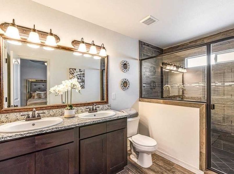 Representative furnished interior of a home built from the Valerie 1371 SSC by Saratoga Homes in Crossland, El Paso (Image 10).