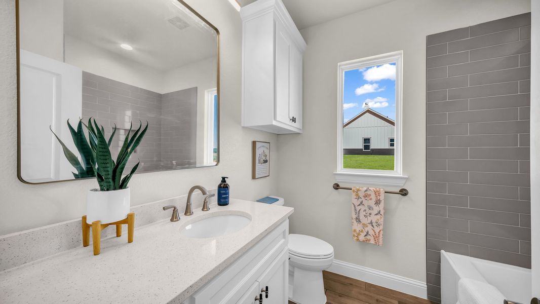 Representative furnished interior of a home built from the Clementine by Zeal Home Builders in Saddle Crest Estates, Weatherford (Image 57).