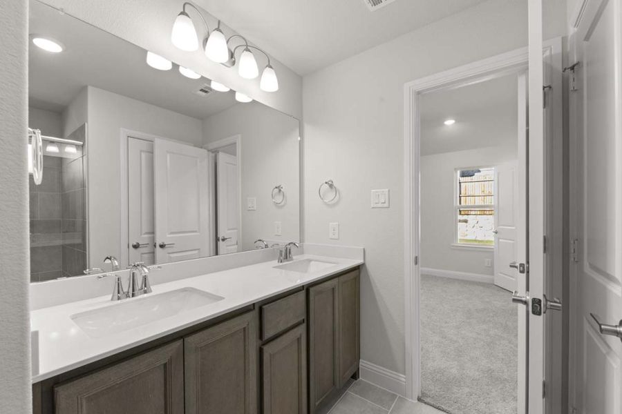 Furnished interior view inside a new home in Keeneland, Aubrey (Image 9). Furnished interior view inside a new home in Keeneland, Aubrey (Image 9).