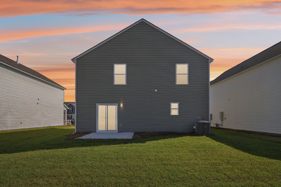 Representative exterior photo of a completed home built from the Meadowbrook by Great Southern Homes in Canopy Of Oaks, Sumter, SC (Image 23).