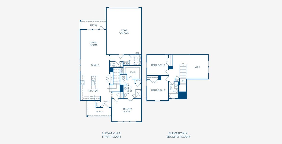 2D floor plan layout for the 3551 by Risewell Homes in Parkton Square, Kyle, TX (Image 3).