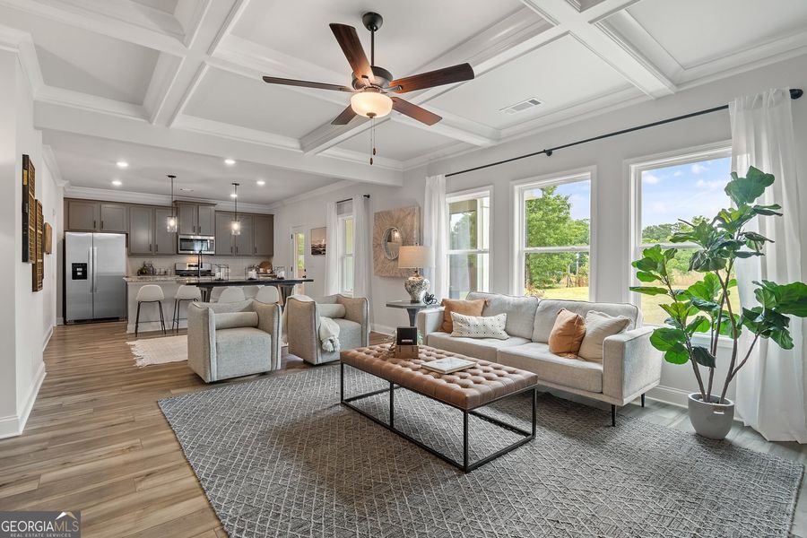 Furnished interior view inside a new home in Ponderosa Farms Manor, Gainesville (Image 9).