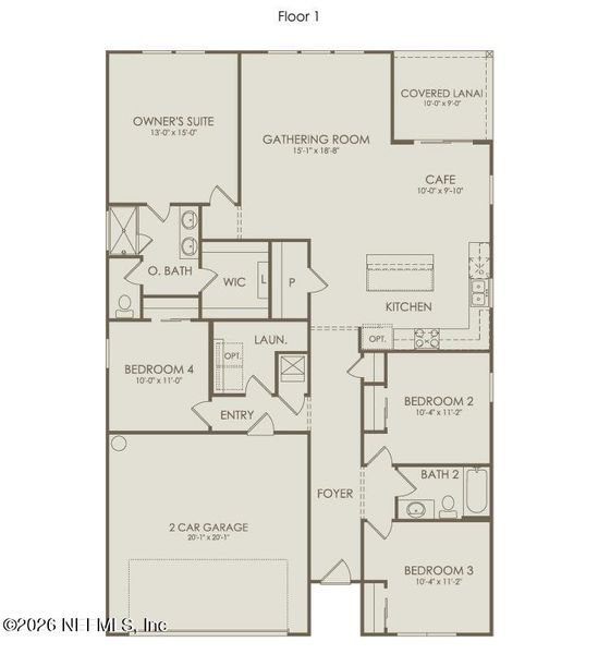 2D floor plan layout of this home in Hyland Trail, Green Cove Springs, FL (Image 3). 2D floor plan layout of this home in Hyland Trail, Green Cove Springs, FL (Image 3).