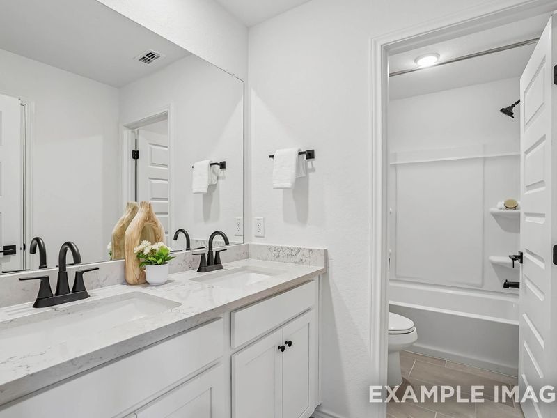 Representative furnished interior of a home built from the The Pinecrest B w/ 3rd Car by Davidson Homes LLC in Saddle Creek Ranch, Cibolo (Image 28).