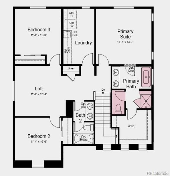 Additional highlights include: gas range, 8x12' sliding glass doors to covered outdoor living, shower and freestanding tub in primary bath, unfinished walkout basement with rough in plumbing for future use.