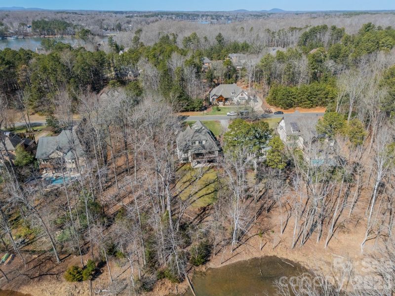 Aerial View of Home - next to wooded lot