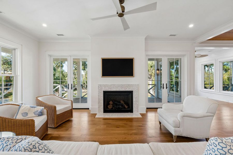 Furnished interior view inside a new home in , Folly Beach (Image 79).