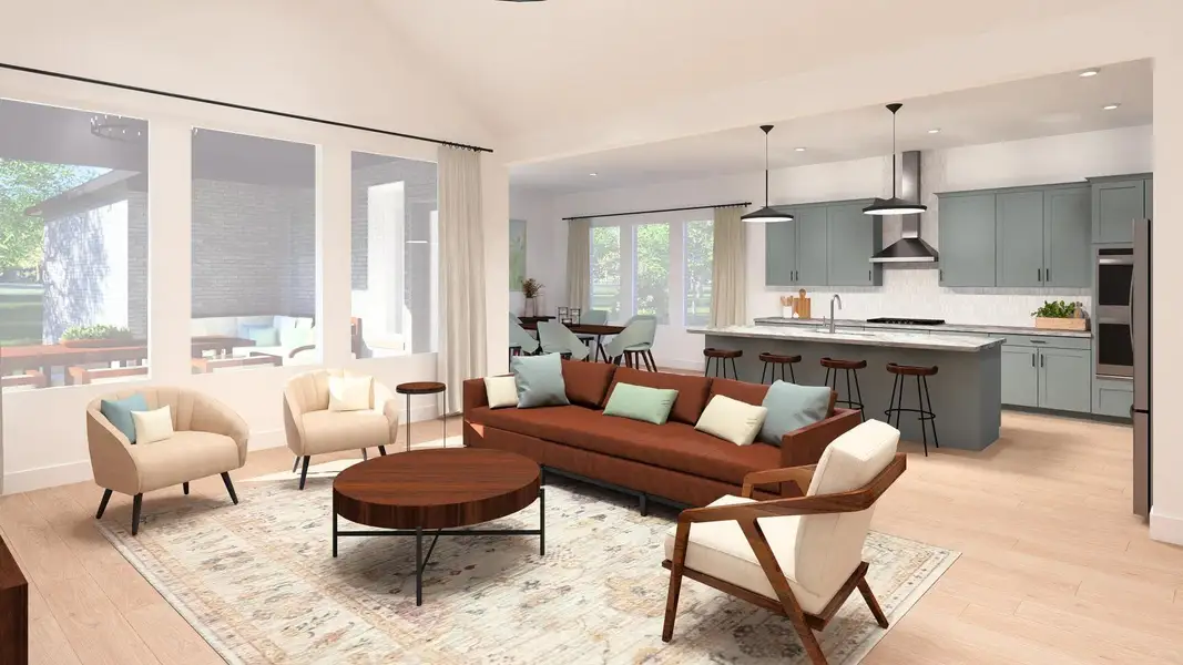 Furnished interior in a model home at Austin Point Showcase in Richmond (Image 15).