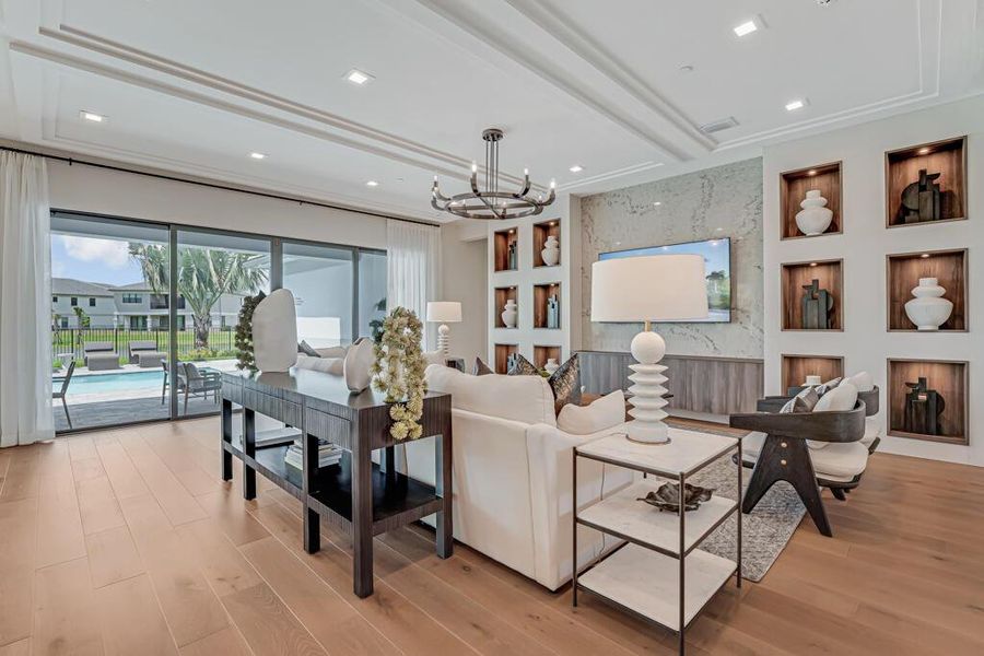 Furnished interior view inside a new home in Apex at Avenir, Palm Beach Gardens (Image 72).