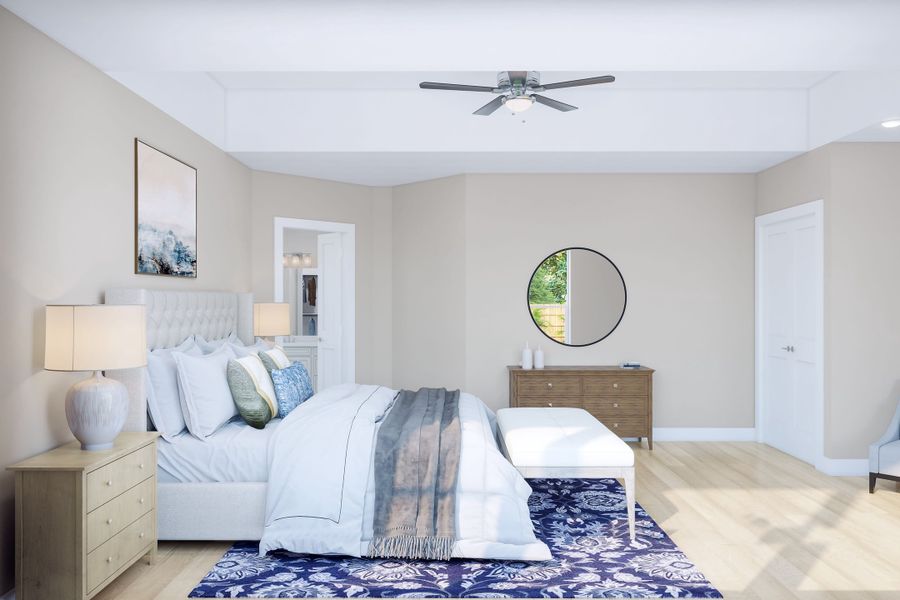 Representative furnished interior of a home built from the Trieste by Tri Pointe Homes in Dunham Pointe, Cypress (Image 18).
