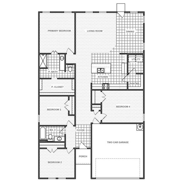 2D floor plan layout of this home in Colony at Pinehurst, Pinehurst, TX (Image 2). 2D floor plan layout of this home in Colony at Pinehurst, Pinehurst, TX (Image 2).
