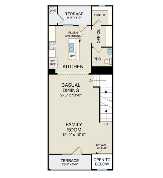 2D floor plan layout of this home in Forestville Towns, Wake Forest, NC (Image 4).