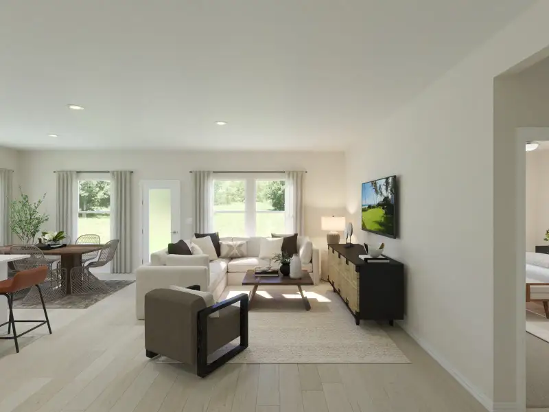 Furnished interior view inside a new home in Parks at Foster Crossing - Premier Series, Anna (Image 5). Furnished interior view inside a new home in Parks at Foster Crossing - Premier Series, Anna (Image 5).