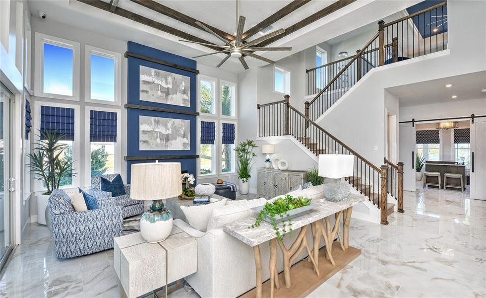 Furnished interior view inside a new home in Laureate Park, Orlando (Image 19).