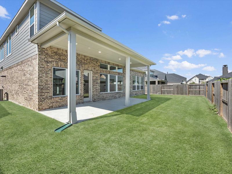 Front exterior of a new home in Cross Creek Ranch 60′, Fulshear, TX, highlighting curb appeal (Image 32).