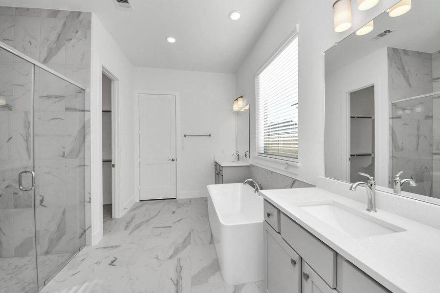 Furnished interior view inside a new home in Meridiana, Manvel (Image 10).