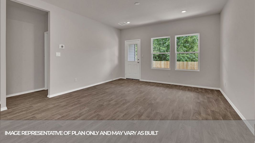 Representative unfurnished interior of a home built from the The Hannah by D.R. Horton in Bollinger, Maxwell (Image 19). Representative unfurnished interior of a home built from the The Hannah by D.R. Horton in Bollinger, Maxwell (Image 19).