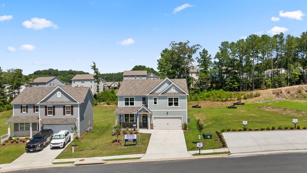 Representative exterior photo of a completed home built from the HAYDEN by D.R. Horton in Lost Creek, Dallas, GA (Image 27).