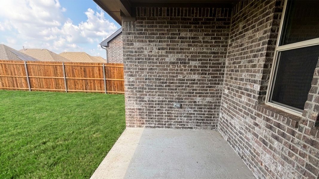 Exterior details and patio area of a home in Lakewood Trails, Forney (Image 2). Exterior details and patio area of a home in Lakewood Trails, Forney (Image 2).