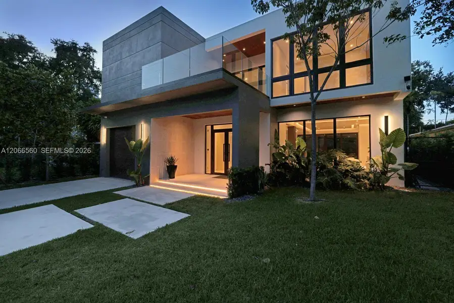 Front exterior of a new home in , Miami, FL, highlighting curb appeal (Image 2). Front exterior of a new home in , Miami, FL, highlighting curb appeal (Image 2).