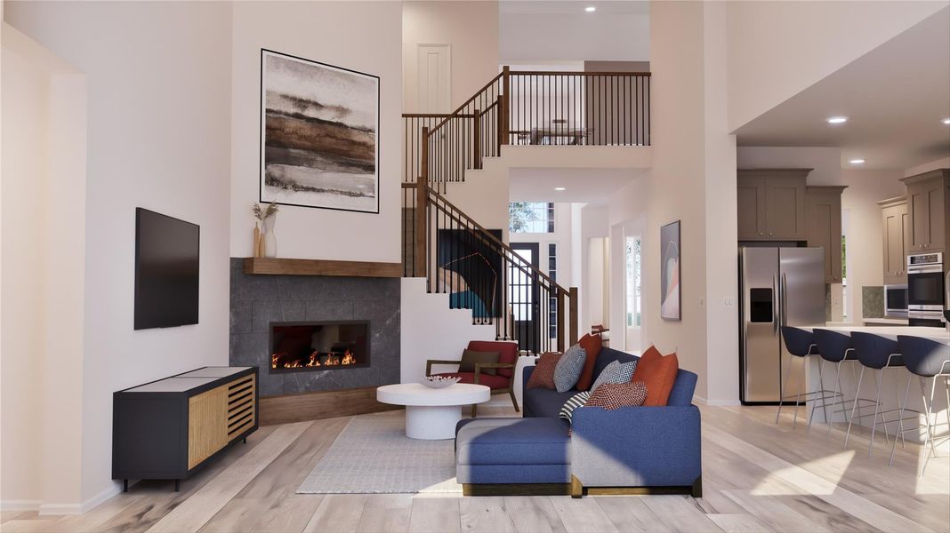 Furnished interior view inside a new home in Samara: Wentworth, League City (Image 23).