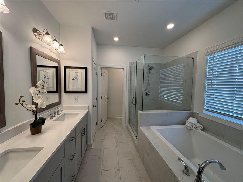 Furnished interior view inside a new home in Brackley Townhomes, Cumming (Image 5). Furnished interior view inside a new home in Brackley Townhomes, Cumming (Image 5).