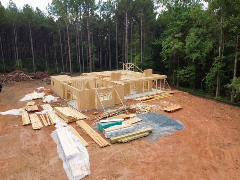 In-progress construction of a new home in , Madison, GA (Image 6).