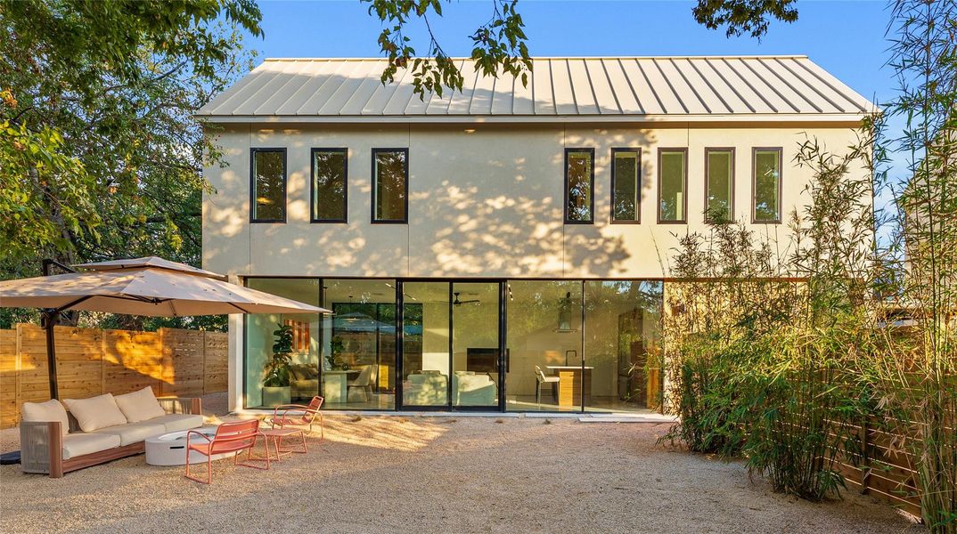Exterior details and patio area of a home in , Austin (Image 31). Exterior details and patio area of a home in , Austin (Image 31).