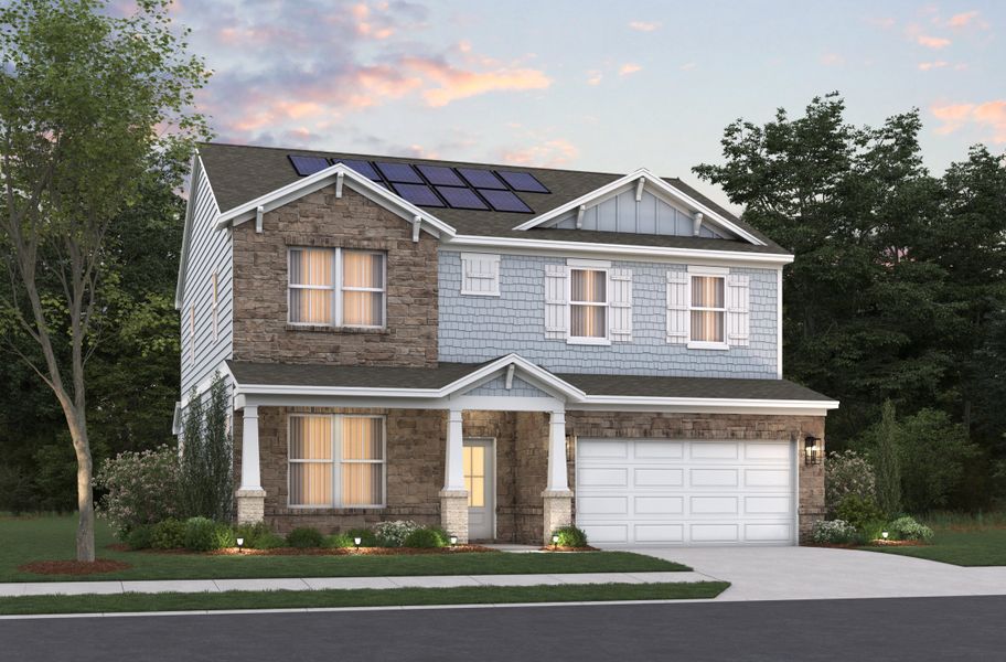 Representative exterior photo of a completed home built from the Plan by Beazer Homes in Wisteria at GreenHouse: Greenhouse - 40' Value, Marietta, GA (Image 13). Representative exterior photo of a completed home built from the Plan by Beazer Homes in Wisteria at GreenHouse: Greenhouse - 40' Value, Marietta, GA (Image 13).