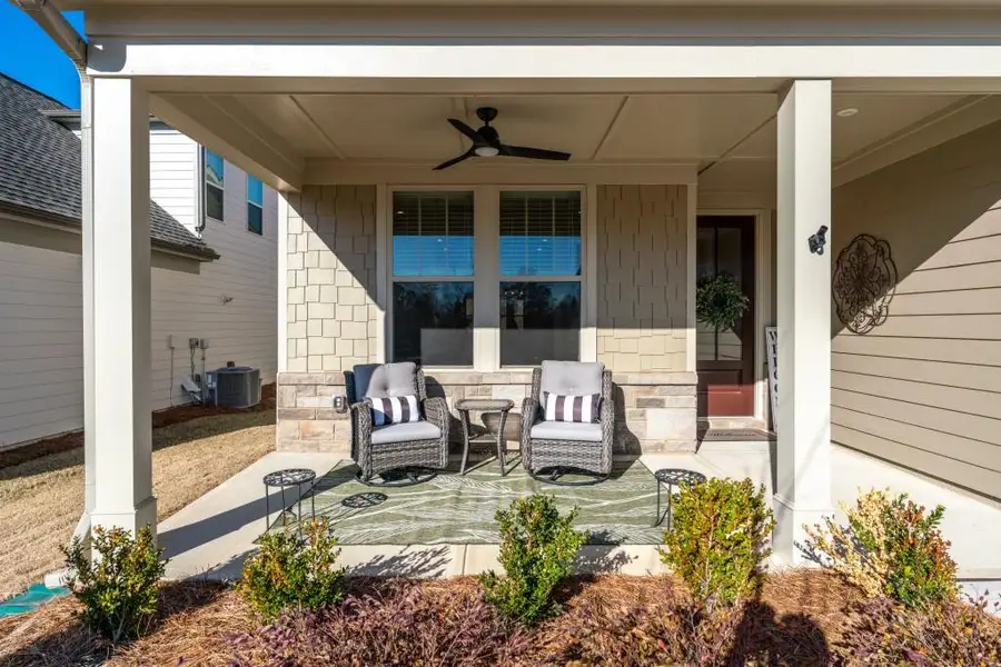 Exterior details and patio area of a home in , Hoschton (Image 28).