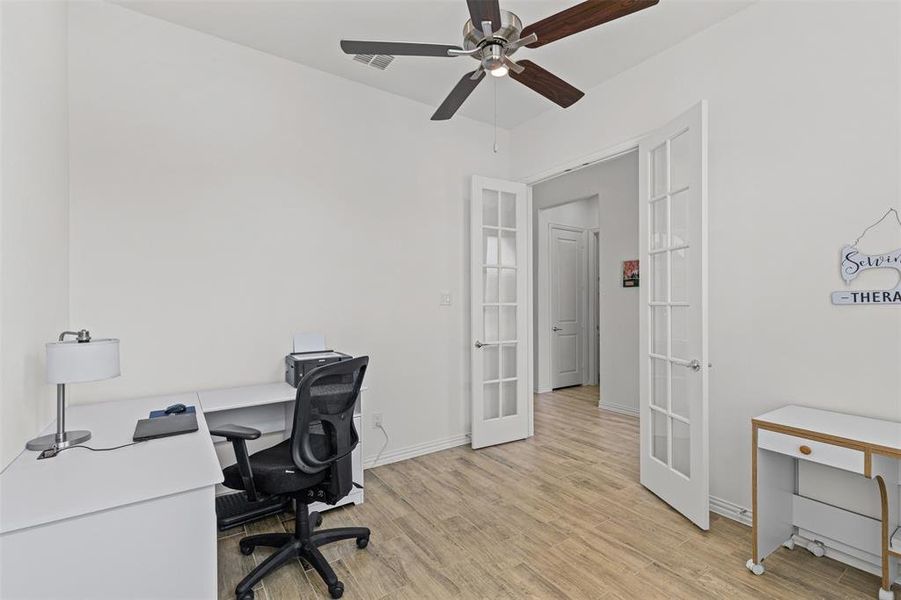 French doors to office French doors to office