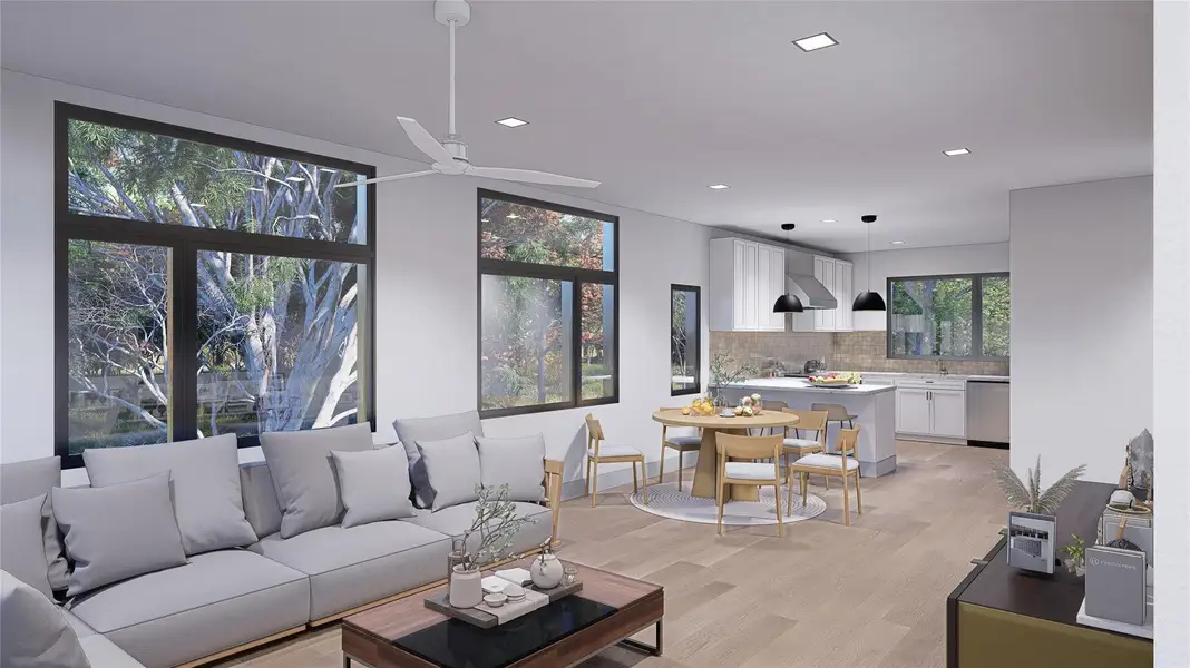 Furnished interior view inside a new home in , Austin (Image 1). Furnished interior view inside a new home in , Austin (Image 1).