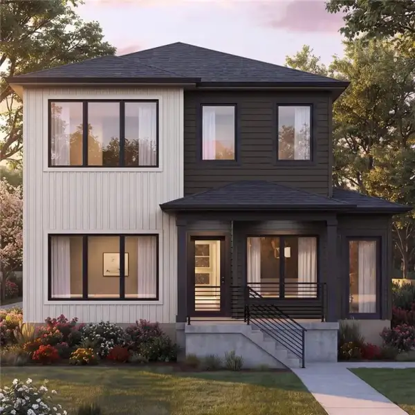 Front exterior of a new home in , Atlanta, GA, highlighting curb appeal (Image 1). Front exterior of a new home in , Atlanta, GA, highlighting curb appeal (Image 1).