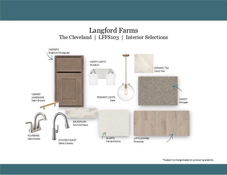 Sample of building materials used in homes in Langford Farms, Gallatin (Image 38).
