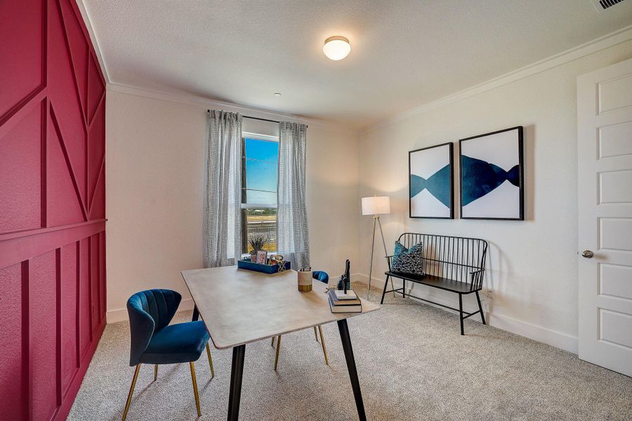 Furnished interior view inside a new home in Center 45, Round Rock (Image 26).
