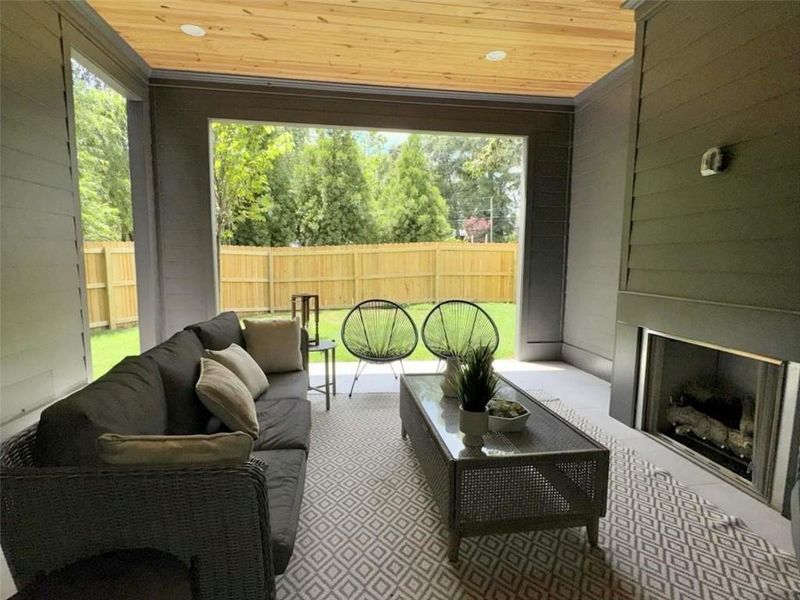 Exterior details and patio area of a home in , Atlanta (Image 25). Exterior details and patio area of a home in , Atlanta (Image 25).
