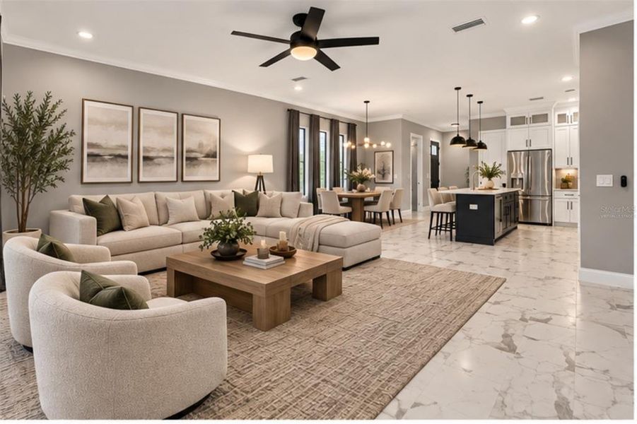 Furnished interior view inside a new home in , Tampa (Image 5).