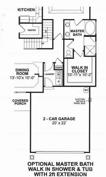 Optional MBA Walk-In Shower & Tub w/2' Extension