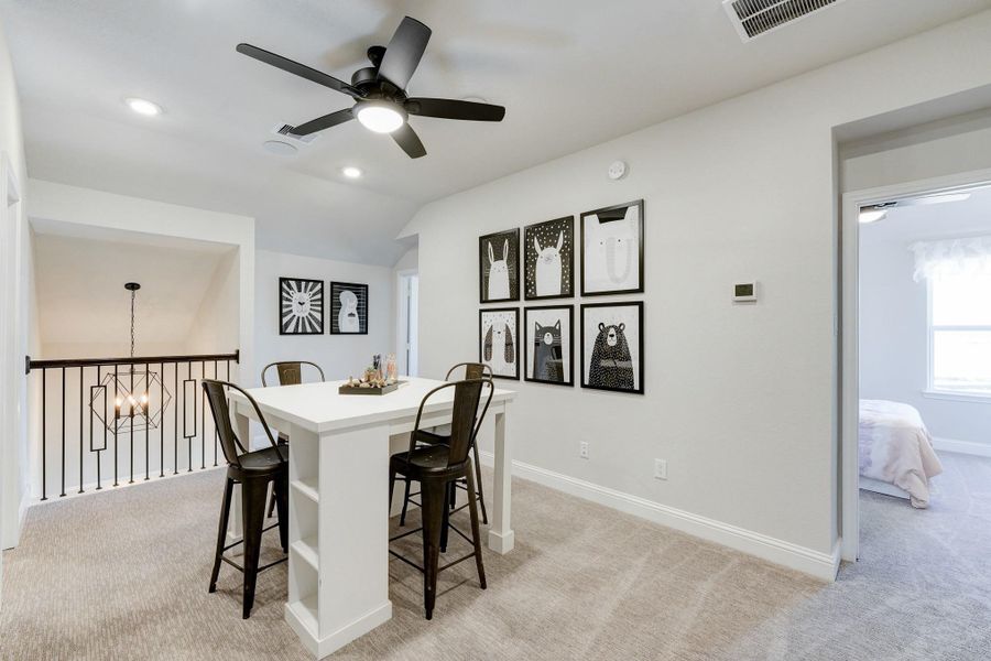 Furnished interior view inside a new home in Bridgeland: Signature Collection, Cypress (Image 21).
