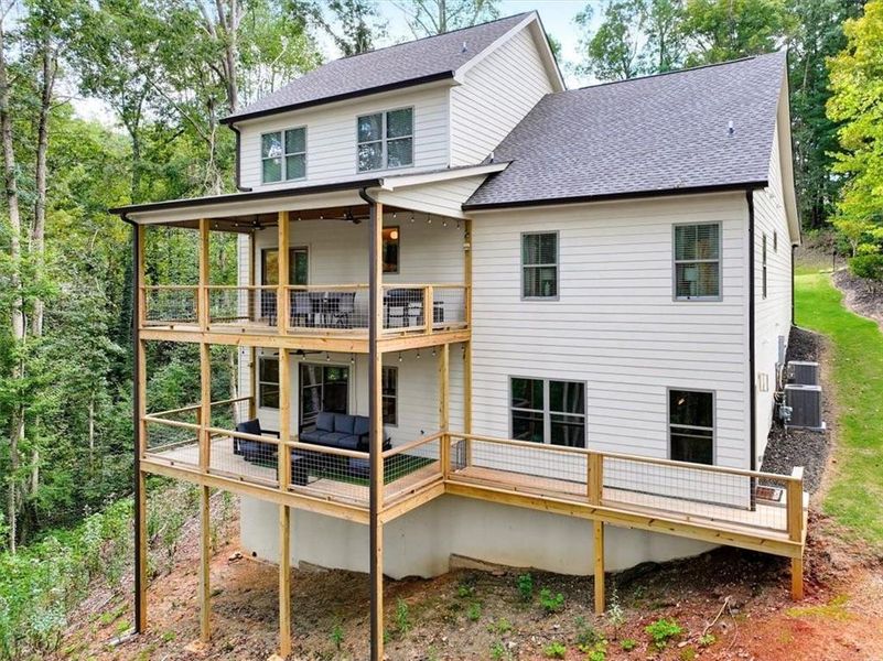 Exterior details and patio area of a home in , Ball Ground (Image 24).