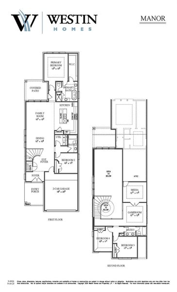 2D floor plan layout of this home in Parmer Ranch, Georgetown, TX (Image 3).