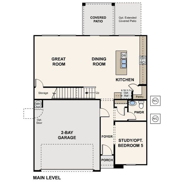 2D floor plan layout of this home in The Vistas Collection at Skyline Village, San Tan Valley, AZ (Image 3).