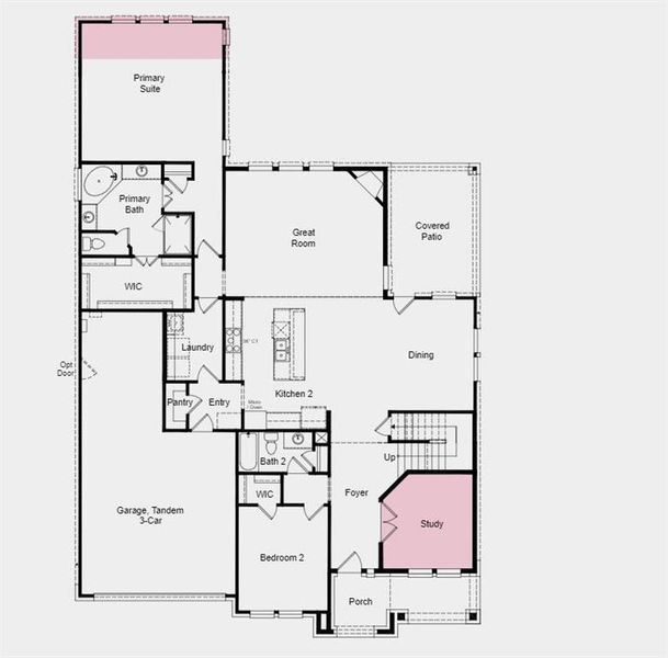 Structural options added include: Media room, extended owner's suite, and study.