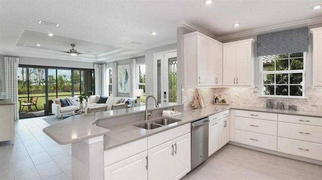 Furnished interior view inside a new home in Esplanade at Azario Lakewood Ranch, Bradenton (Image 13).