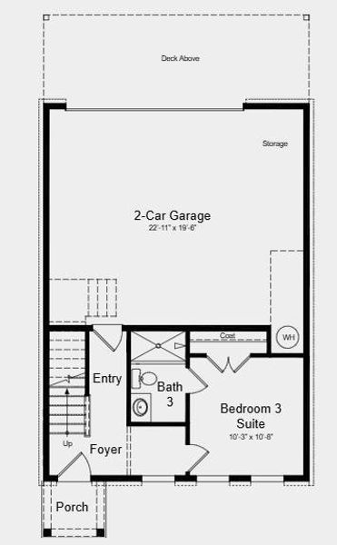 2D floor plan layout of this home in Chandler Run, Tucker, GA (Image 5).