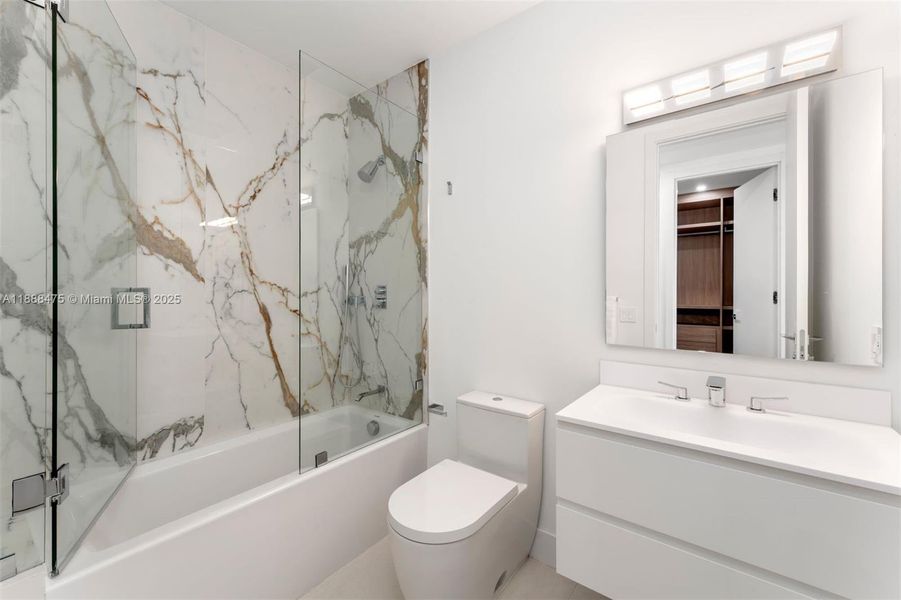 Furnished interior view inside a new home in , Miami Beach (Image 17). Furnished interior view inside a new home in , Miami Beach (Image 17).