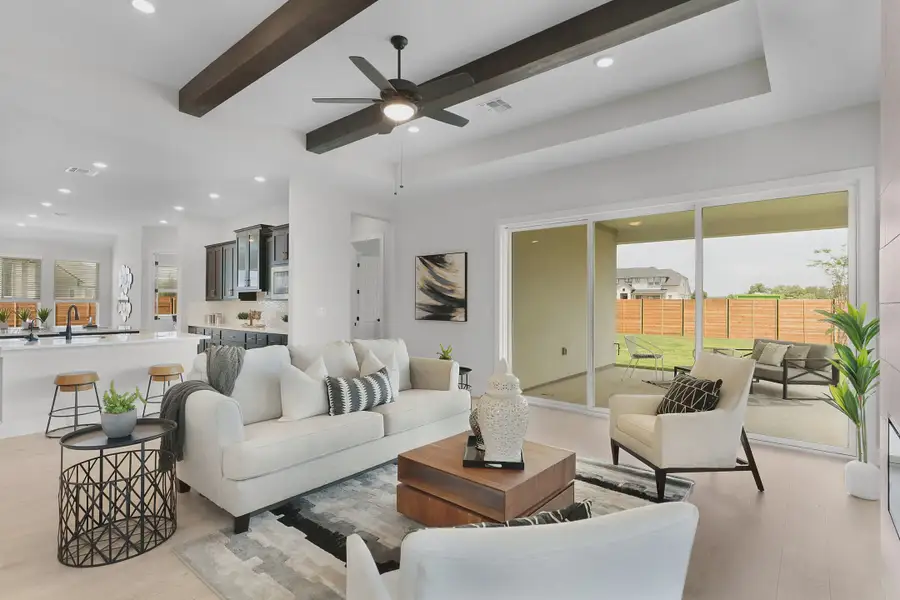 Representative furnished interior of a home built from the Sicily by Chesmar Homes in Berry Creek Highlands, Georgetown (Image 10).