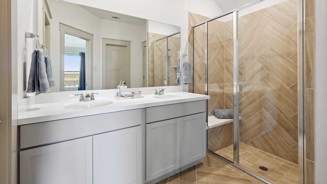 Representative furnished interior of a home built from the Kimbell by DRB Homes in Morningside, Josephine (Image 9).