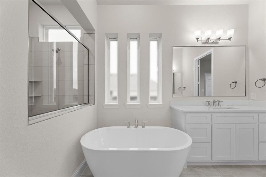 The Brendan F Primary Suite Bathroom